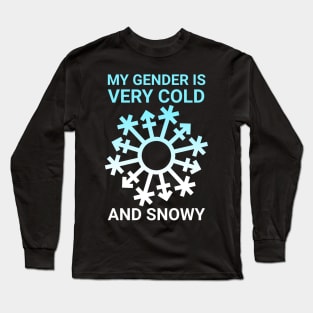 Gender Snowflake - "Cold and Snowy" Long Sleeve T-Shirt